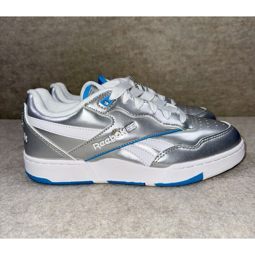Reebok Wmn Sz 8 Angel Reese BB 4000 II Silver/Blue/White Shoes 1000213086 NWOT